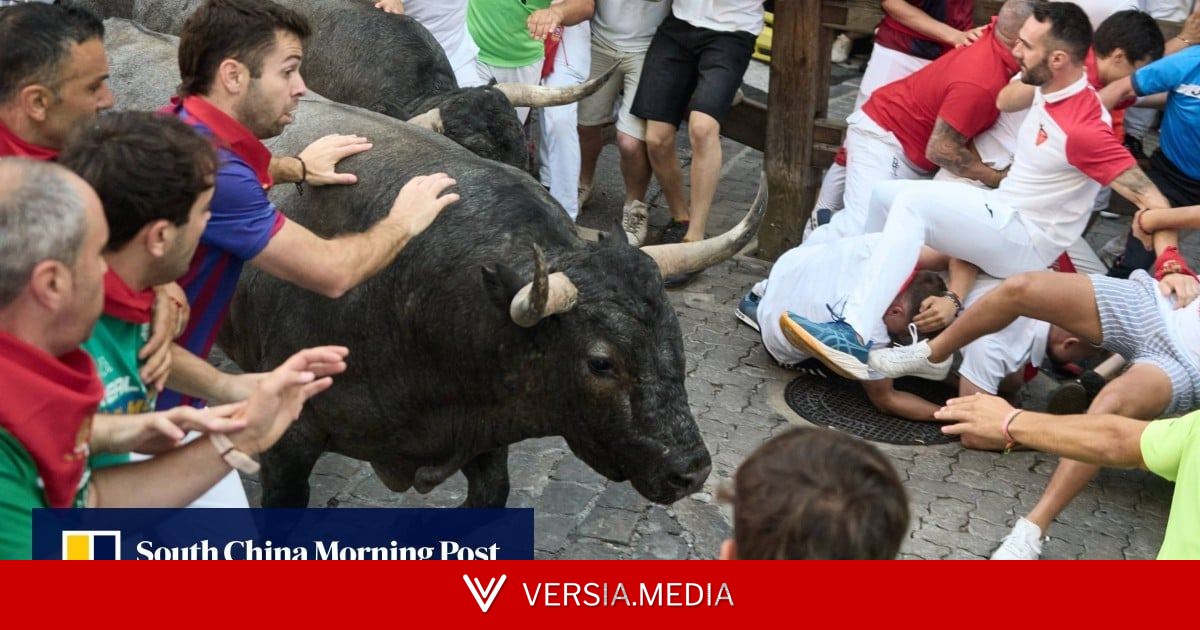 Runner gored in the face at Spain’s San Fermin bull run festival